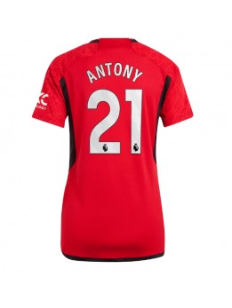 Manchester United Antony #21 Replika Hemmakläder Dam 2023-24 Kortärmad